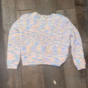 pastel multicolored cashmere sweater barely worn